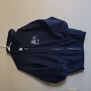 Dark Blue Zipped Hoodie